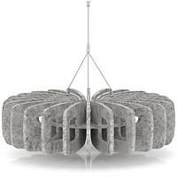 Sch! Acoustic Ceiling Baffles - Shade - Type B - 600mm Wide x 150mm High - Pebble Light Grey