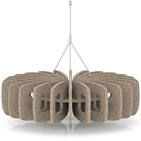 Sch! Acoustic Ceiling Baffles - Shade - Type B - 600mm Wide x 150mm High - Oatmeal Beige