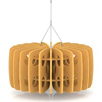 Sch! Acoustic Ceiling Baffles - Shade - Type B - 600mm Wide x 300mm High - Buttercup Yellow