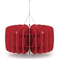 Sch! Acoustic Ceiling Baffles - Shade - Type B - 600mm Wide x 300mm High - Poppy Red