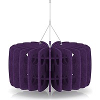 Sch! Acoustic Ceiling Baffles - Shade - Type B - 600mm Wide x 300mm High - Plum Purple