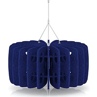 Sch! Acoustic Ceiling Baffles - Shade - Type B - 600mm Wide x 300mm High - Cobalt Blue