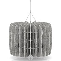 Sch! Acoustic Ceiling Baffles - Shade - Type B - 600mm Wide x 450mm High - Pebble Light Grey