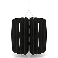 Sch! Acoustic Ceiling Baffles - Shade - Type B - 600mm Wide x 600mm High - Raven Black