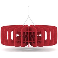 Sch! Acoustic Ceiling Baffles - Shade - Type C - 900mm Wide x 300mm High - Poppy Red