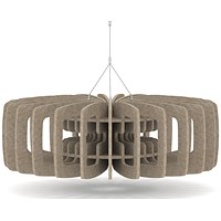 Sch! Acoustic Ceiling Baffles - Shade - Type C - 900mm Wide x 300mm High - Oatmeal Beige