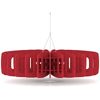 Sch! Acoustic Ceiling Baffles - Shade - Type C - 1200mm Wide x 300mm High - Poppy Red
