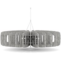 Sch! Acoustic Ceiling Baffles - Shade - Type C - 1200mm Wide x 300mm High - Pebble Light Grey