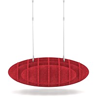 Sch! Acoustic Ceiling Baffles - Hatch - Type D - 700 x 700mm Wide x 250mm High - Poppy Red