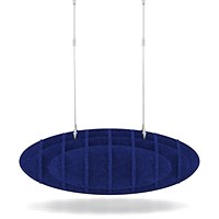 Sch! Acoustic Ceiling Baffles - Hatch - Type D - 700 x 700mm Wide x 250mm High - Cobalt Blue