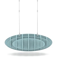 Sch! Acoustic Ceiling Baffles - Hatch - Type D - 700 x 700mm Wide x 250mm High - Sky Light Blue