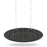 Sch! Acoustic Ceiling Baffles - Hatch - Type D - 700 x 700mm Wide x 250mm High - Graphite Charcoal
