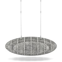 Sch! Acoustic Ceiling Baffles - Hatch - Type D - 700 x 700mm Wide x 250mm High - Pebble Light Grey