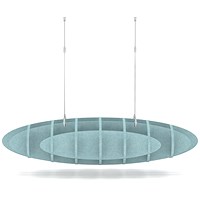 Sch! Acoustic Ceiling Baffles - Hatch - Type D - 1000 x 600mm Wide x 250mm High - Sky Light Blue