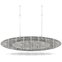 Sch! Acoustic Ceiling Baffles - Hatch - Type D - 1000 x 600mm Wide x 250mm High - Pebble Light Grey