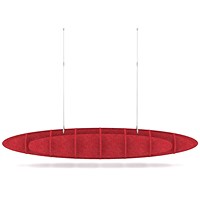 Sch! Acoustic Ceiling Baffles - Hatch - Type D - 1600 x 650mm Wide x 250mm High - Poppy Red
