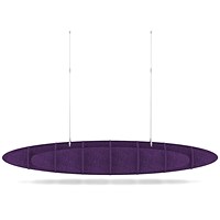 Sch! Acoustic Ceiling Baffles - Hatch - Type D - 1600 x 650mm Wide x 250mm High - Plum Purple