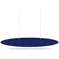 Sch! Acoustic Ceiling Baffles - Hatch - Type D - 1600 x 650mm Wide x 250mm High - Cobalt Blue