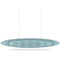 Sch! Acoustic Ceiling Baffles - Hatch - Type D - 1600 x 650mm Wide x 250mm High - Sky Light Blue