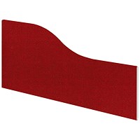 Impulse Plus Wave Desk Screen, 600x450mm, Burgundy