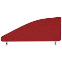 Impulse Plus Angle Desk Screen, 600x450mm, Burgundy