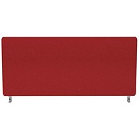 Impulse Plus Desk Screen, 800x450mm, Burgundy