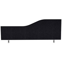 Impulse Plus Wave Desk Screen, 1000x450mm, Black