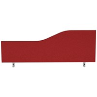 Impulse Plus Wave Desk Screen, 1000x450mm, Burgundy