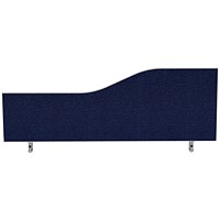 Impulse Plus Wave Desk Screen, 1000x450mm, Royal Blue