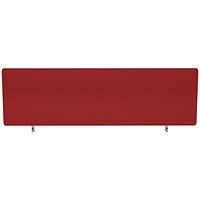 Impulse Plus Desk Screen, 1200x450mm, Burgundy