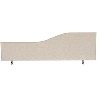 Impulse Plus Wave Desk Screen, 1200x450mm, Light Grey