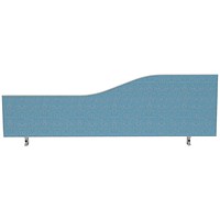 Impulse Plus Wave Desk Screen, 1200x450mm, Sky Blue