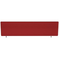 Impulse Plus Desk Screen, 1400x450mm, Burgundy