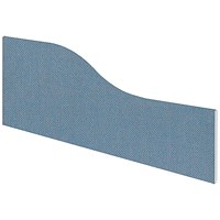 Impulse Plus Wave Desk Screen, 1400x450mm, Sky Blue