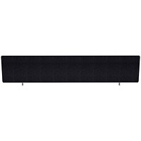 Impulse Plus Desk Screen, 1600x450mm, Black
