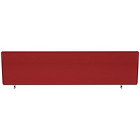 Impulse Plus Desk Screen, 1600x450mm, Burgundy