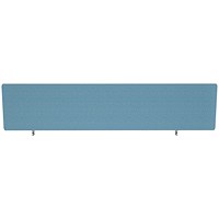 Impulse Plus Desk Screen, 1600x450mm, Sky Blue