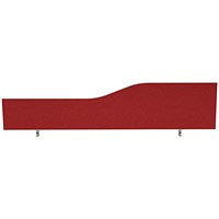 Impulse Plus Wave Desk Screen, 1600x450mm, Burgundy