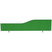 Impulse Plus Wave Desk Screen, 1600x450mm, Palm Green