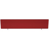 Impulse Plus Desk Screen, 1800x450mm, Burgundy