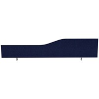 Impulse Plus Wave Desk Screen, 1800x450mm, Royal Blue