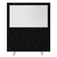 Impulse Plus Clear Half Vision Floor Screen, 1600x1800mm, Black