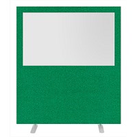 Impulse Plus Clear Half Vision Floor Screen, 1600x1800mm, Palm Green