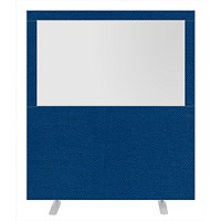 Impulse Plus Clear Half Vision Floor Screen, 1600x1800mm, Powder Blue