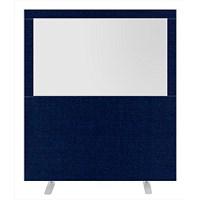 Impulse Plus Clear Half Vision Floor Screen, 1600x1800mm, Royal Blue