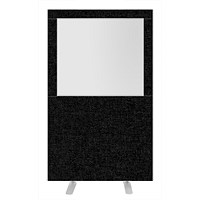 Impulse Plus Clear Half Vision Floor Screen, 1200x1800mm, Black