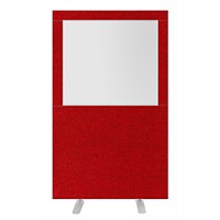 Impulse Plus Clear Half Vision Floor Screen, 1200x1800mm, Burgundy