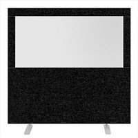 Impulse Plus Clear Half Vision Floor Screen, 1600x1500mm, Black