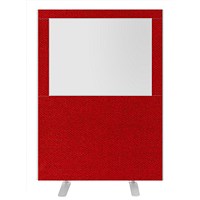 Impulse Plus Clear Half Vision Floor Screen, 1200x1500mm, Burgundy