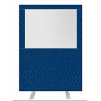 Impulse Plus Clear Half Vision Floor Screen, 1200x1500mm, Powder Blue